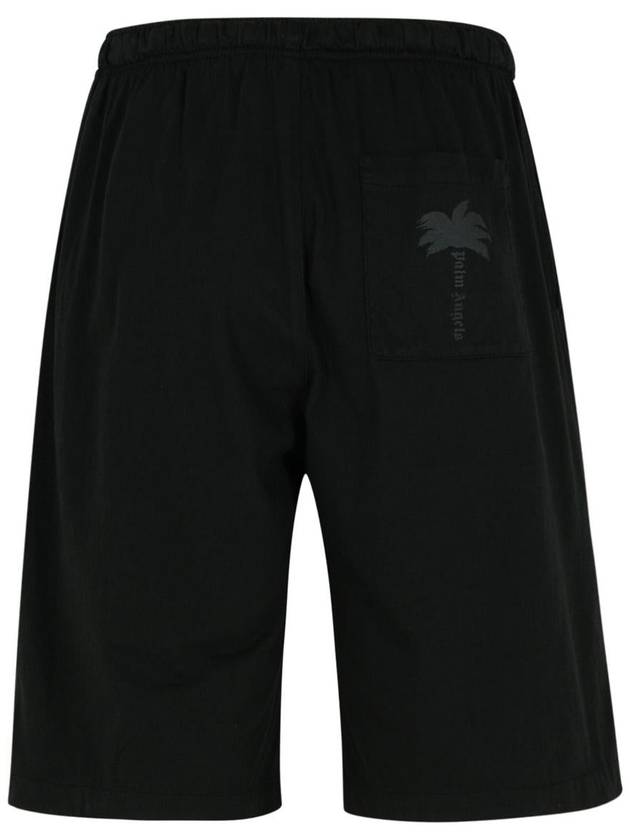 Palm Angels Black Cotton Bermuda Shorts - PALM ANGELS - BALAAN 3