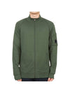 Men's Lens Wappen Zip-Up Cardigan Green - CP COMPANY - BALAAN 2