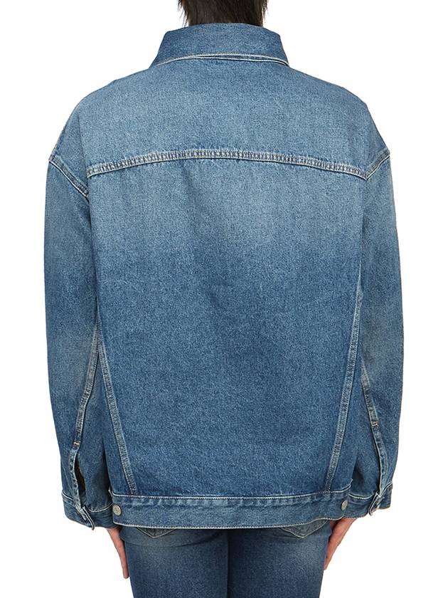 Oversized Denim Jacket Mid Blue - ACNE STUDIOS - BALAAN 5