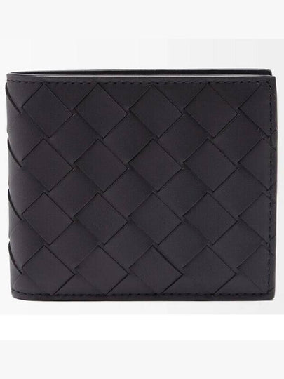 Intrecciato Leather Half Wallet Black - BOTTEGA VENETA - BALAAN 2