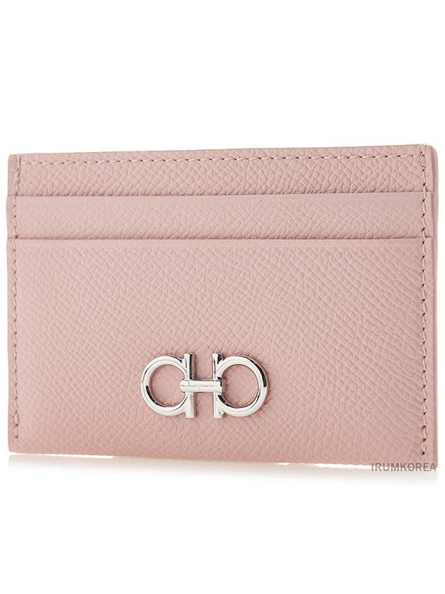 Gancini Card Wallet Pink - SALVATORE FERRAGAMO - BALAAN 3