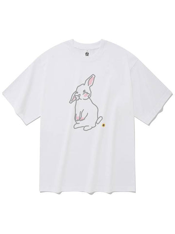 Rabbit Short Sleeve T Shirt White - RADINEO - BALAAN 1