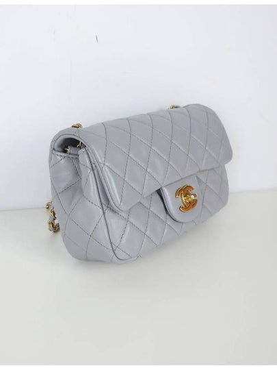 Gray Lambskin Gold Ball Chain Mini Flap Bag AS1787 - CHANEL - BALAAN 2