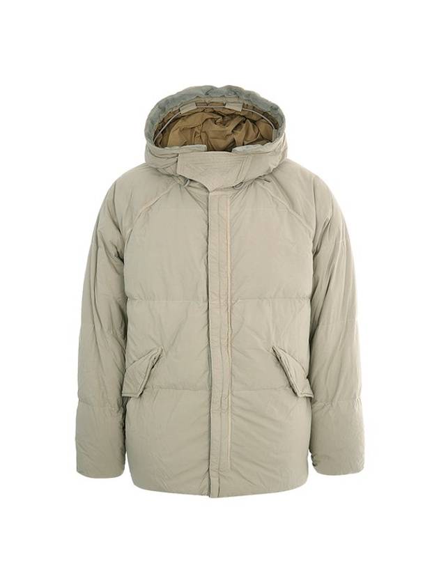 Artic Hooded Down Short Padding Beige - TEN C - BALAAN 1