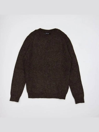 Men's alpaca blend brown wool knit ANIT103 - IKALOOOK - BALAAN 1