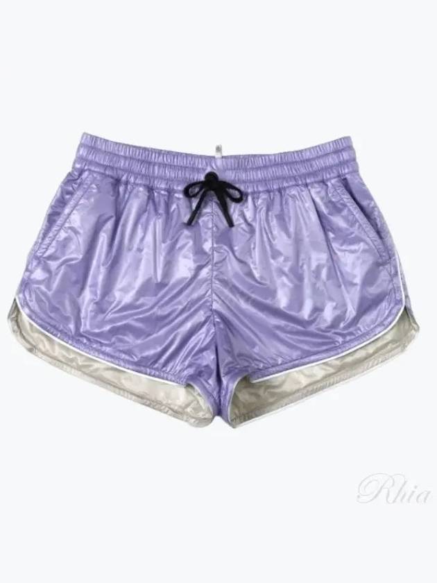 Women's Ripstop Nylon Shorts Purple - MONCLER - BALAAN 2