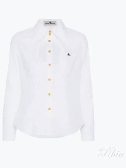 W Violin Logo Shirt White - VIVIENNE WESTWOOD - BALAAN 2