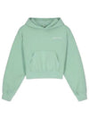 Cropped Cotton Hoodie Mint - SPORTY & RICH - BALAAN 2