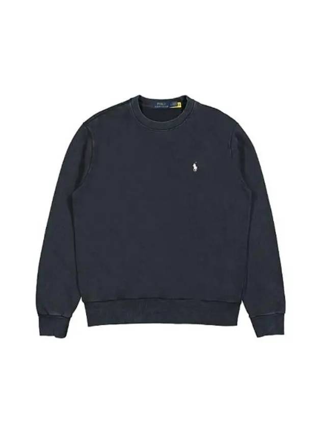 Embroidered Pony Logo Crew Neck Cotton Sweatshirt Black - POLO RALPH LAUREN - BALAAN 2