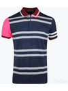 Golf VARIEGATED STRIPE POLO MF22K114 TWILIGHT Men's Barred Stripe Polo - G/FORE - BALAAN 2