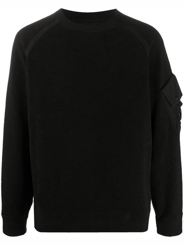 Men's Fleece Lens Pocket Sweatshirt Black - CP COMPANY - BALAAN 1