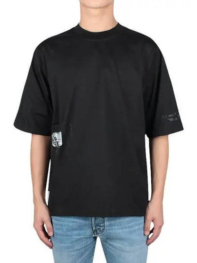 Graphic Print Short Sleeve T-shirt Black - STONE ISLAND - BALAAN 2