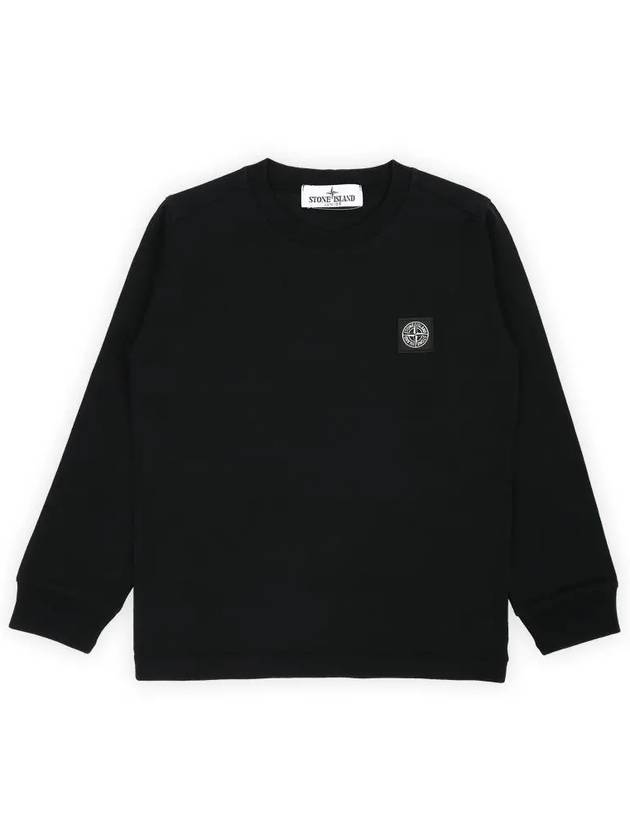 Kids Stone Logo Patch Long Sleeve T-Shirt Black - STONE ISLAND - BALAAN 3