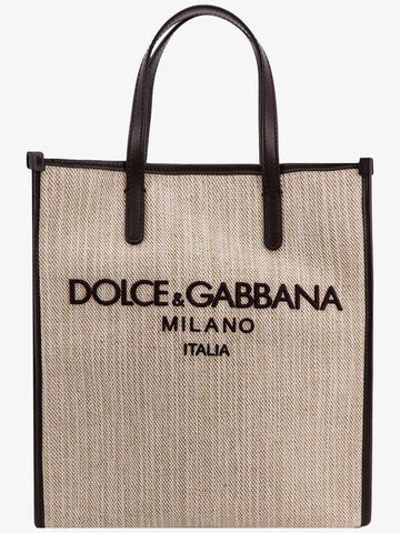 23 fw Canvas Linen Handbag WITH Logo Embroidery BM2259AN23380718 B0650468257 - DOLCE&GABBANA - BALAAN 1