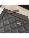 Pouch Caviar Skin Silver CC Logo Black Mini - CHANEL - BALAAN 3