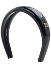 Women's Logo Patent Leather Headband Black - MIU MIU - BALAAN 1