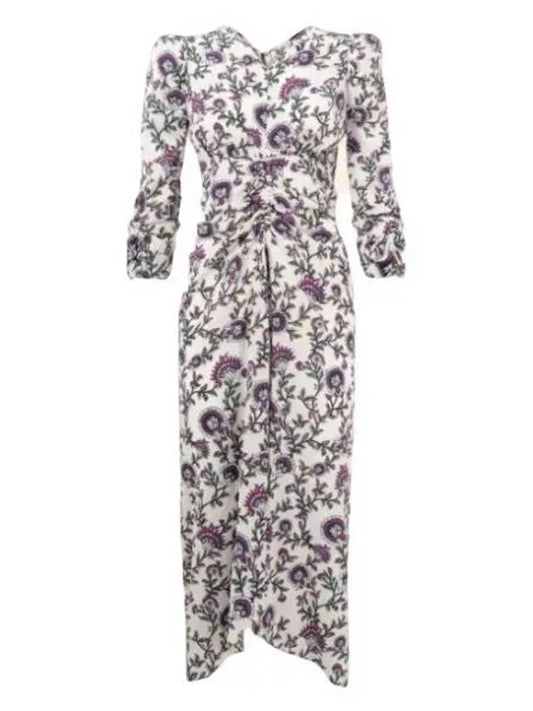 Albi Floral Silk Midi Dress - ISABEL MARANT - BALAAN 2