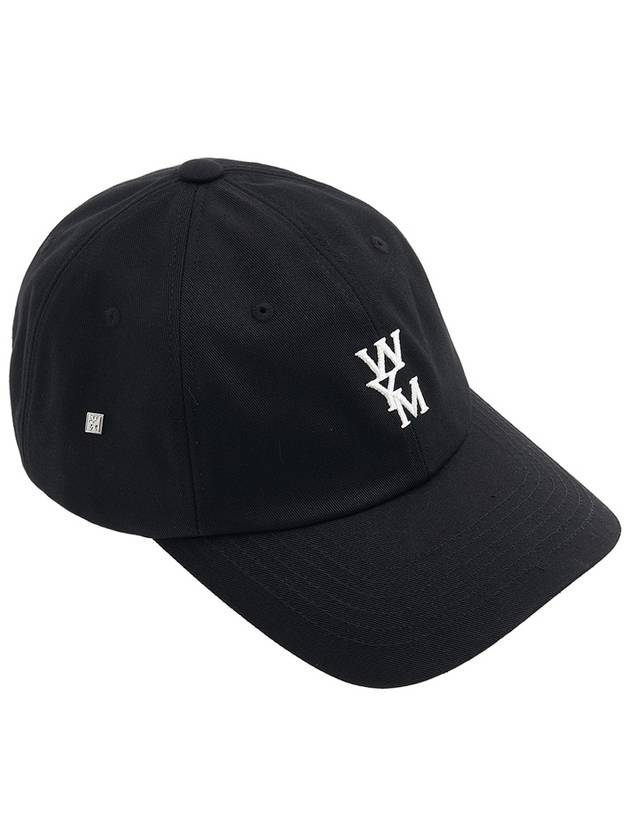 Embroidered Logo Cotton Ball Cap Black - WOOYOUNGMI - BALAAN 5