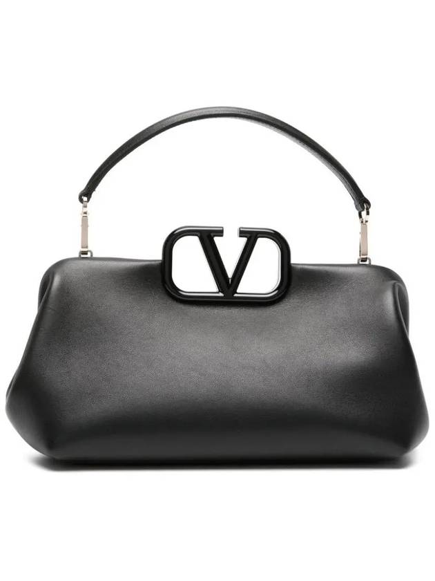 Women's V Logo Tote Bag Black - VALENTINO - BALAAN 3