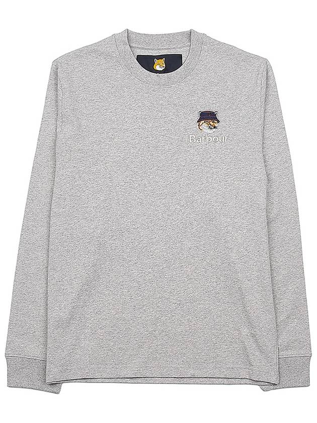 Fox Head Patch Crew Neck Long Sleeve T-Shirt Grey - BARBOUR - BALAAN 10