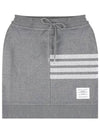 Double Face 4 Bar Knit Mini A Line Skirt Grey - THOM BROWNE - BALAAN 2