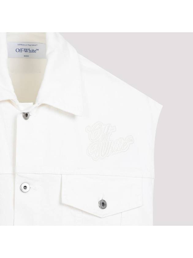 Jacket OMYR002S24DEN001 0202 White - OFF WHITE - BALAAN 4