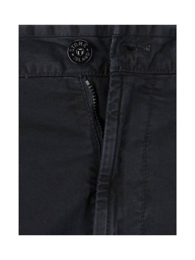 Compass Badge Cargo Straight Pants Black - STONE ISLAND - BALAAN 1