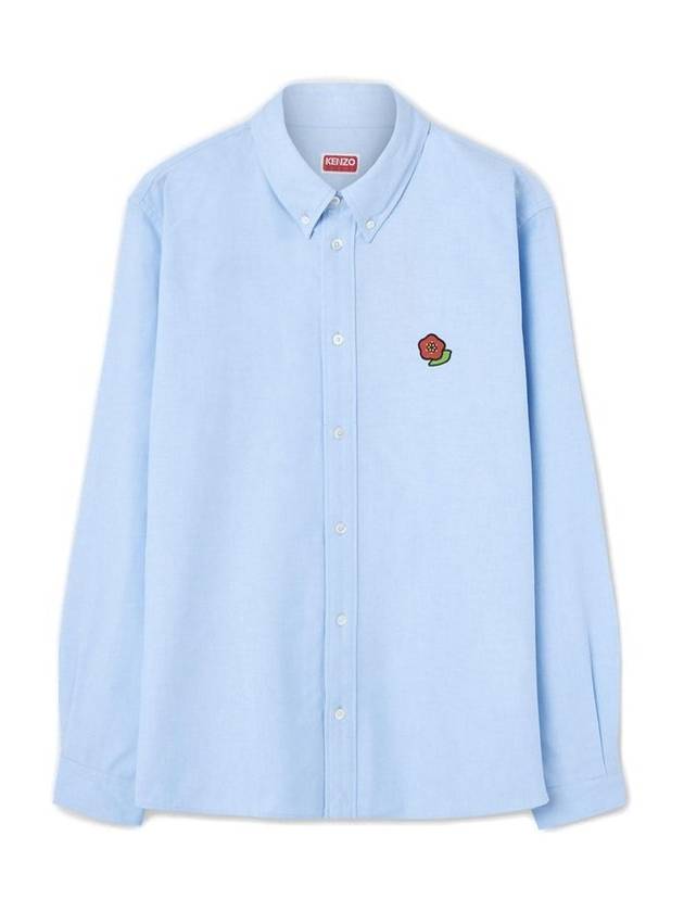 Pop Boke Flower Long Sleeve Shirt Blue - KENZO - BALAAN 1