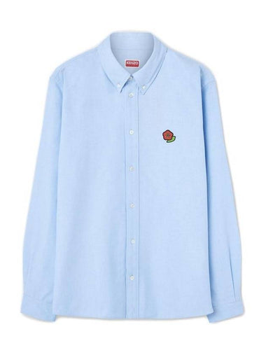 Pop Boke Flower Long Sleeve Shirt Blue - KENZO - BALAAN 1