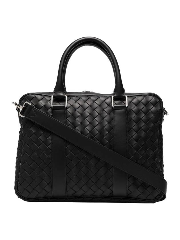 Classic Intrecciato Brief Case Black - BOTTEGA VENETA - BALAAN 1