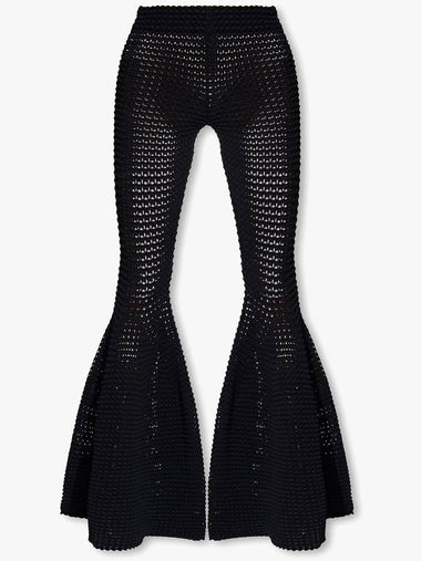 Alaïa Flared Openwork Trousers, Women's, Black - ALAIA - BALAAN 1