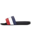 Basil Logo Striped Slippers Black - MONCLER - BALAAN 5