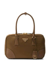 Re-Edition 1978 Re-Nylon Saffiano Leather Medium Tote Bag Cork Beige - PRADA - BALAAN 1