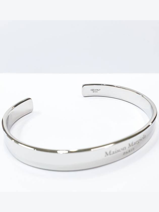 Engraving Logo Cuff Bracelet Silver - MAISON MARGIELA - BALAAN 3