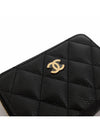 Classic Zipped Coin Purse Grained Calfskin & Gold Black - CHANEL - BALAAN 6