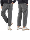 Drawstring Wool Fully Straight Pants Grey - DSQUARED2 - BALAAN 2