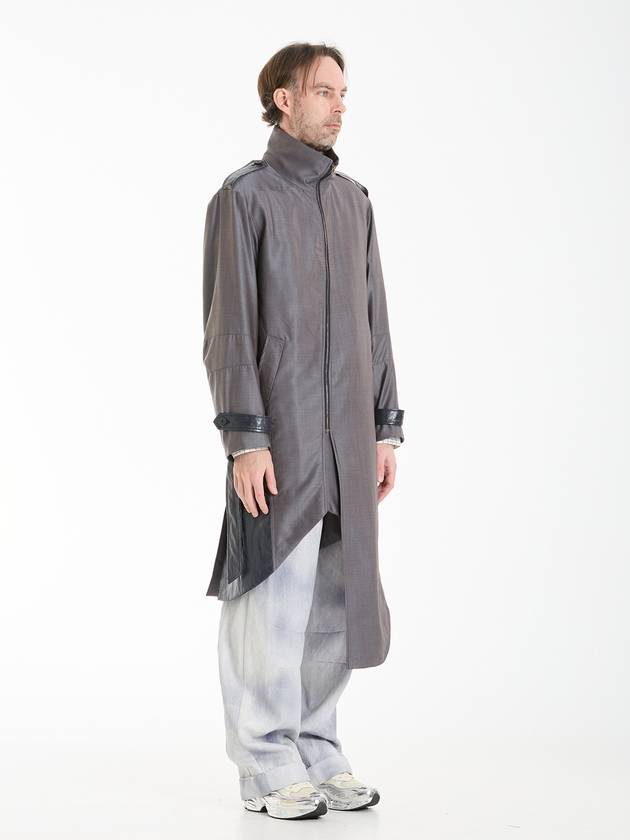 Men's Dancers Runway Silk Single Coat Grey - WHYSOCEREALZ - BALAAN 3