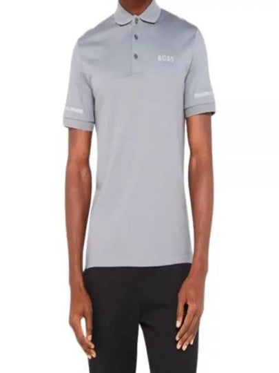 Logo Print Polo Shirt Grey - HUGO BOSS - BALAAN 2