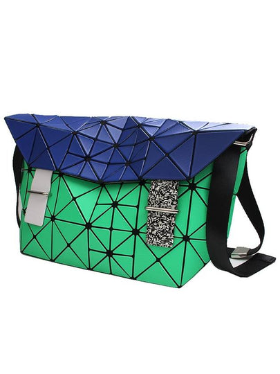 Issey Miyake Baobao Royal Blue Neon Green Flap Cross and Shoulder Bag - ISSEY MIYAKE - BALAAN 2