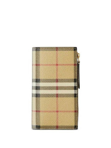 Check Bifold Wallet Beige - BURBERRY - BALAAN 1