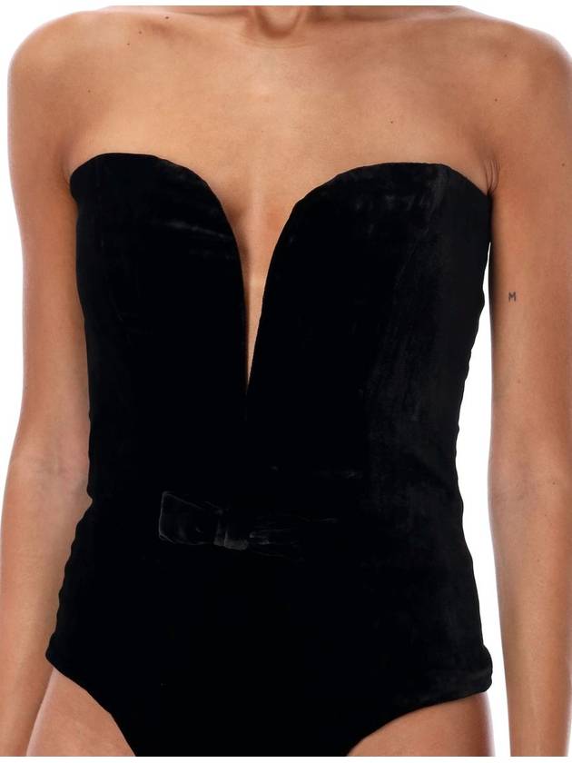 Alessandra Rich Velvet Bustier Body - ALESSANDRA RICH - BALAAN 3