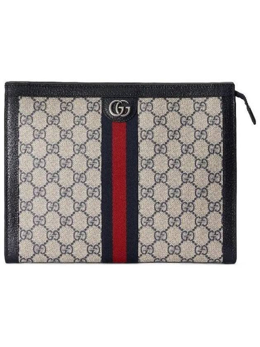 GG Ophidia Clutch Bag Beige Blue - GUCCI - BALAAN 1