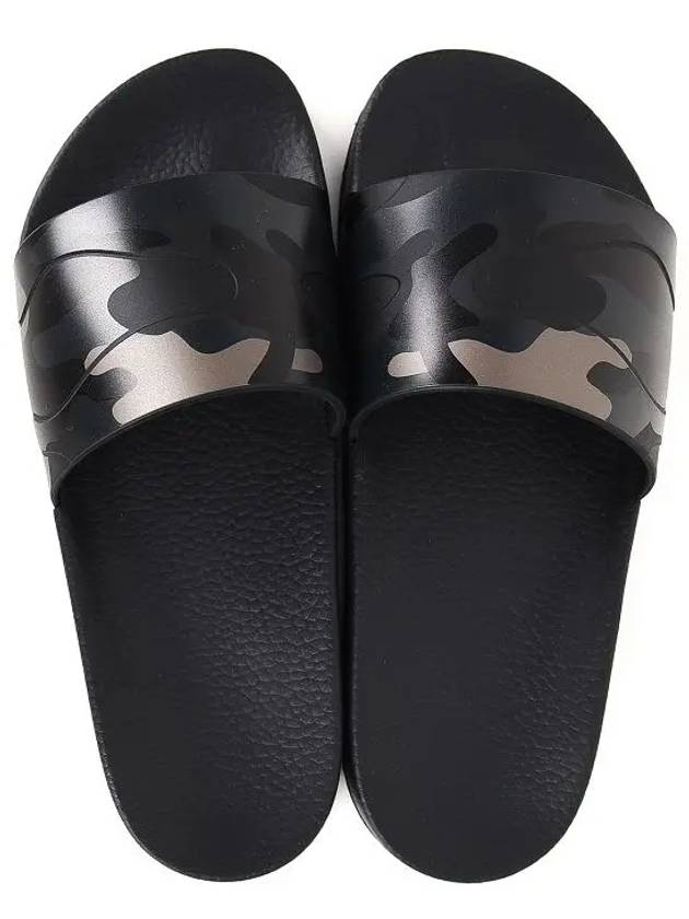 Men's Camouflage Slippers Khaki - VALENTINO - BALAAN 7