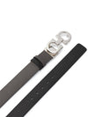 Women's Gancini Double-Sided Leather Belt Black - SALVATORE FERRAGAMO - BALAAN 5