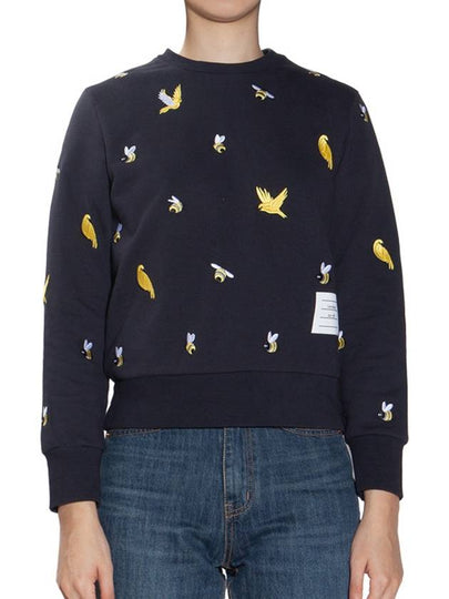 Loop Back Bird Bee Sweatshirt Navy - THOM BROWNE - BALAAN 2