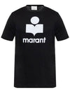 Karman Logo Short Sleeve T-Shirt Black - ISABEL MARANT - BALAAN 3