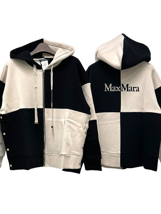 INNOCUO hooded zip up jacket black 2399260139600 003 - MAX MARA - BALAAN 1