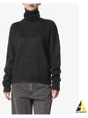 Women's Mohair Blend Turtleneck Black - SAINT LAURENT - BALAAN 2