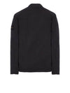 Wappen Patch Old Treatment Zip-Up Overshirt Black - STONE ISLAND - BALAAN 3