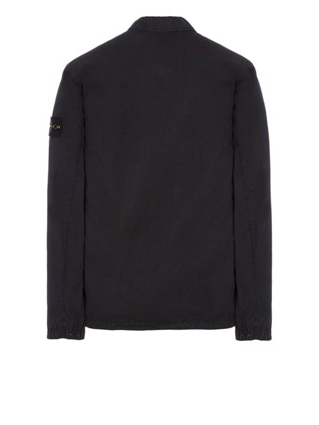 Wappen Patch Old Treatment Zip-Up Overshirt Black - STONE ISLAND - BALAAN 3